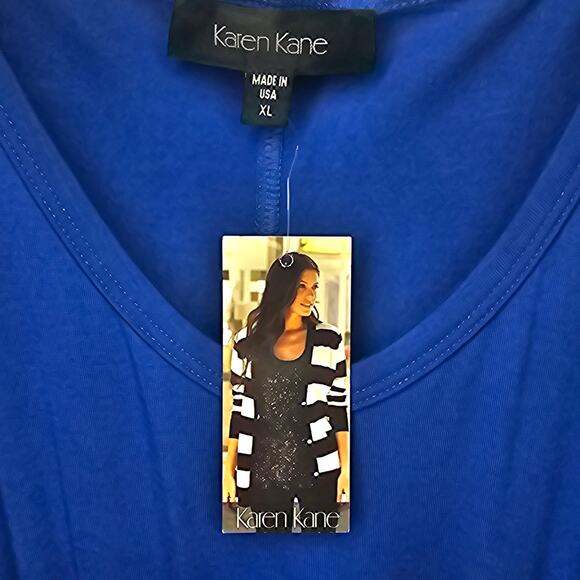 Karen Kane Mesa Blues Tie Front Dolman Top NWT Size XL - Picture 5 of 9